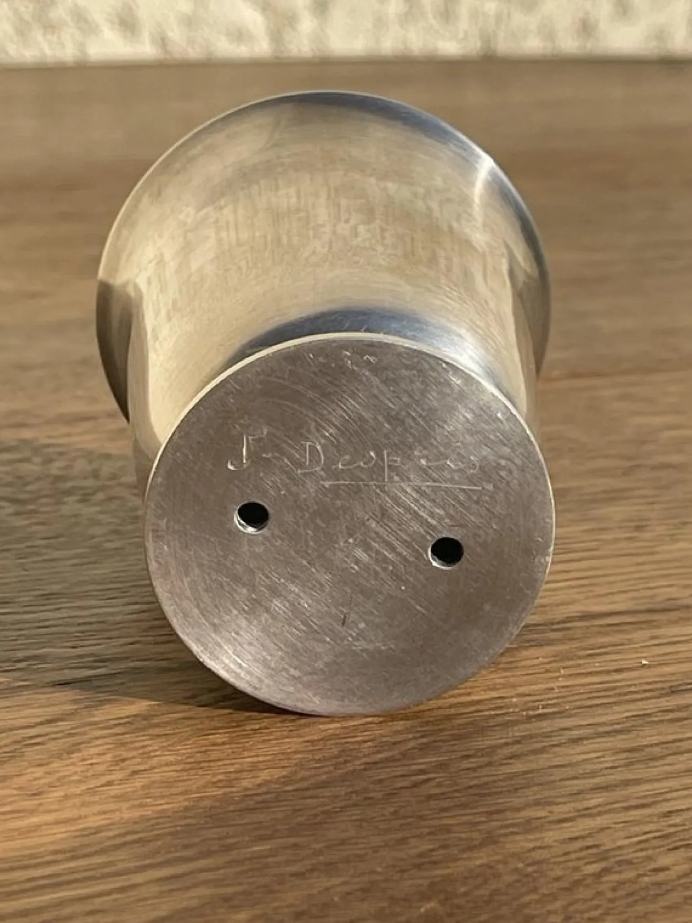 Versilberter Metallbecher von Jean Despréss