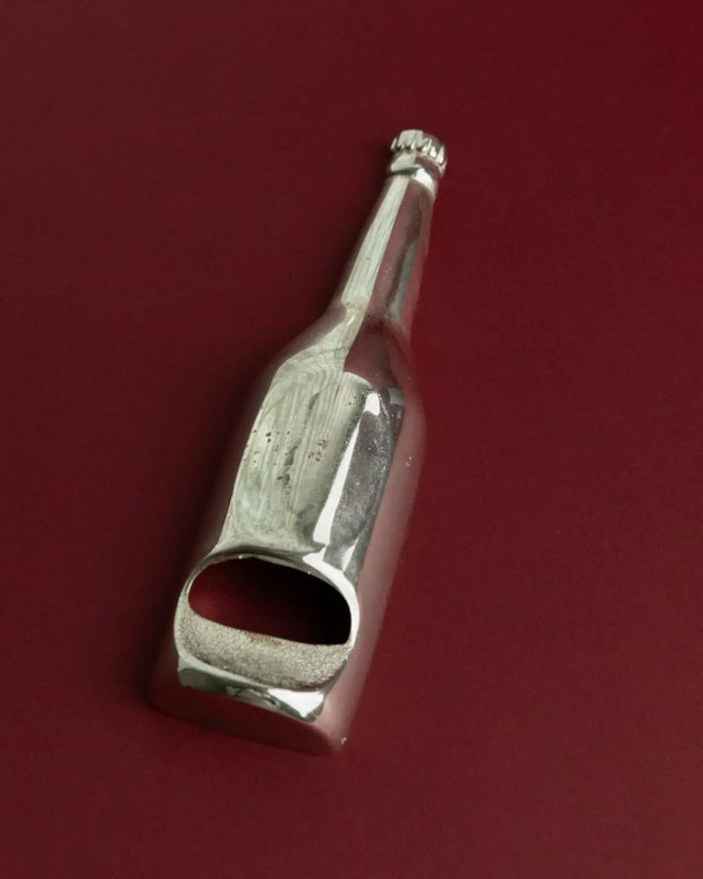 Versilberter Vintage Flaschenöffner, 1970er