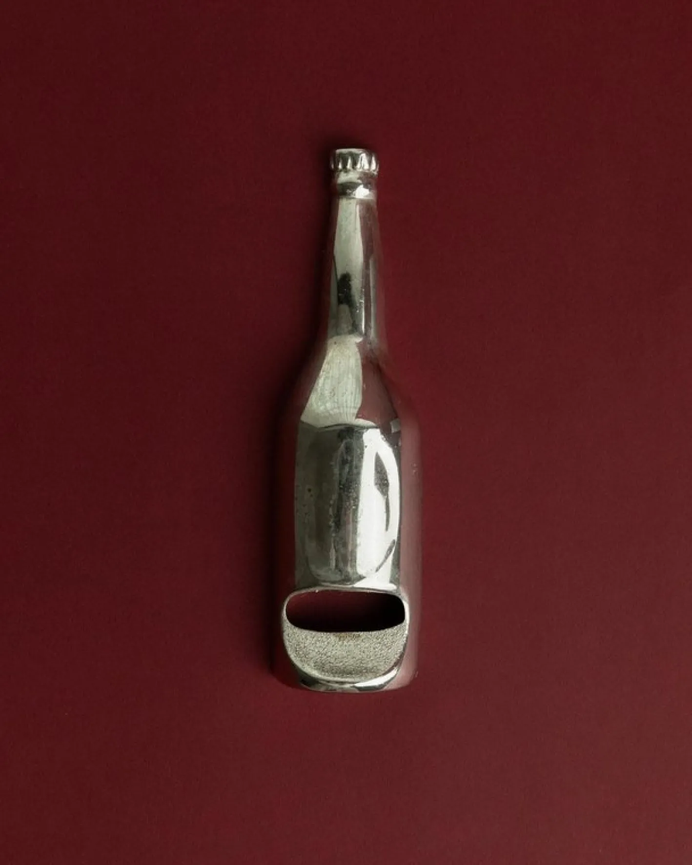 Versilberter Vintage Flaschenöffner, 1970er