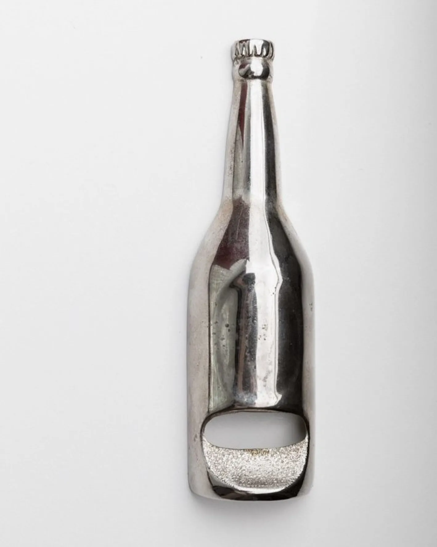 Versilberter Vintage Flaschenöffner, 1970er