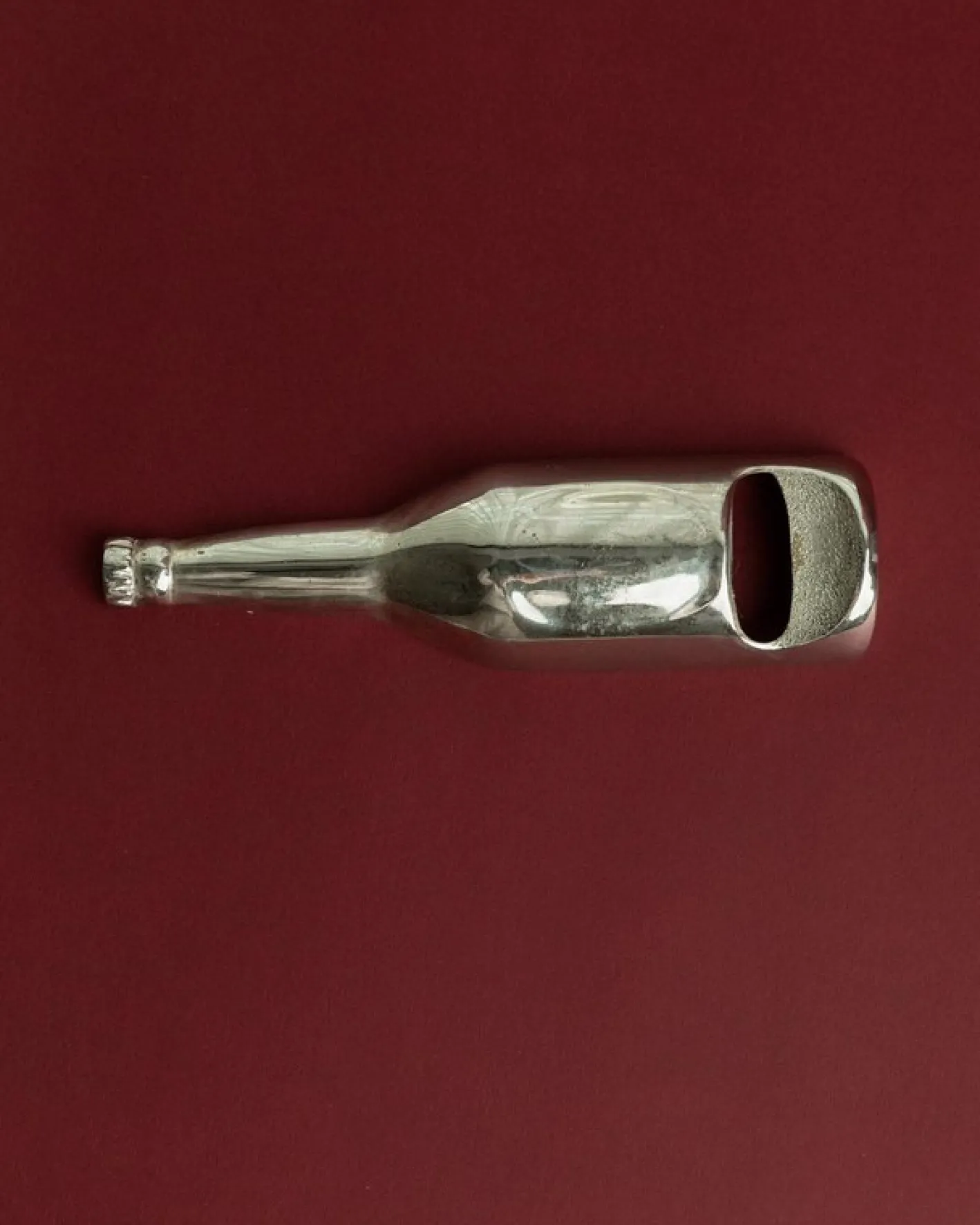 Versilberter Vintage Flaschenöffner, 1970er