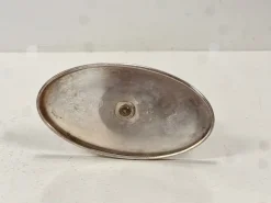 Versilberter Vintage Serviettenhalter mit Schmetterlingsmotiv, 1940er