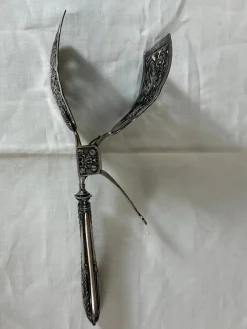 Versilberte Spargelzange, 1890er