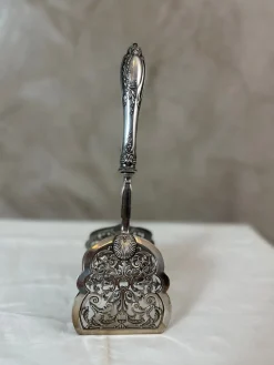 Versilberte Spargelzange, 1890er