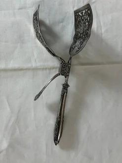 Versilberte Spargelzange, 1890er