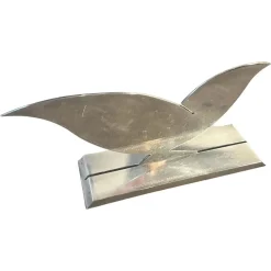 Versilberte Vintage Skulptur von La Colombella Bianca von Lino Sabattini, 1980er