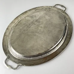 Versilberte Vintage Teekanne & Tablett von Royal Sheffield, England, 1950er, 2er Set