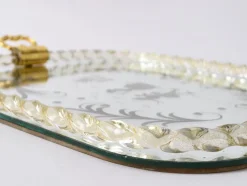 Verspiegeltes Serviertablett aus Murano Glas von Barovier & Toso