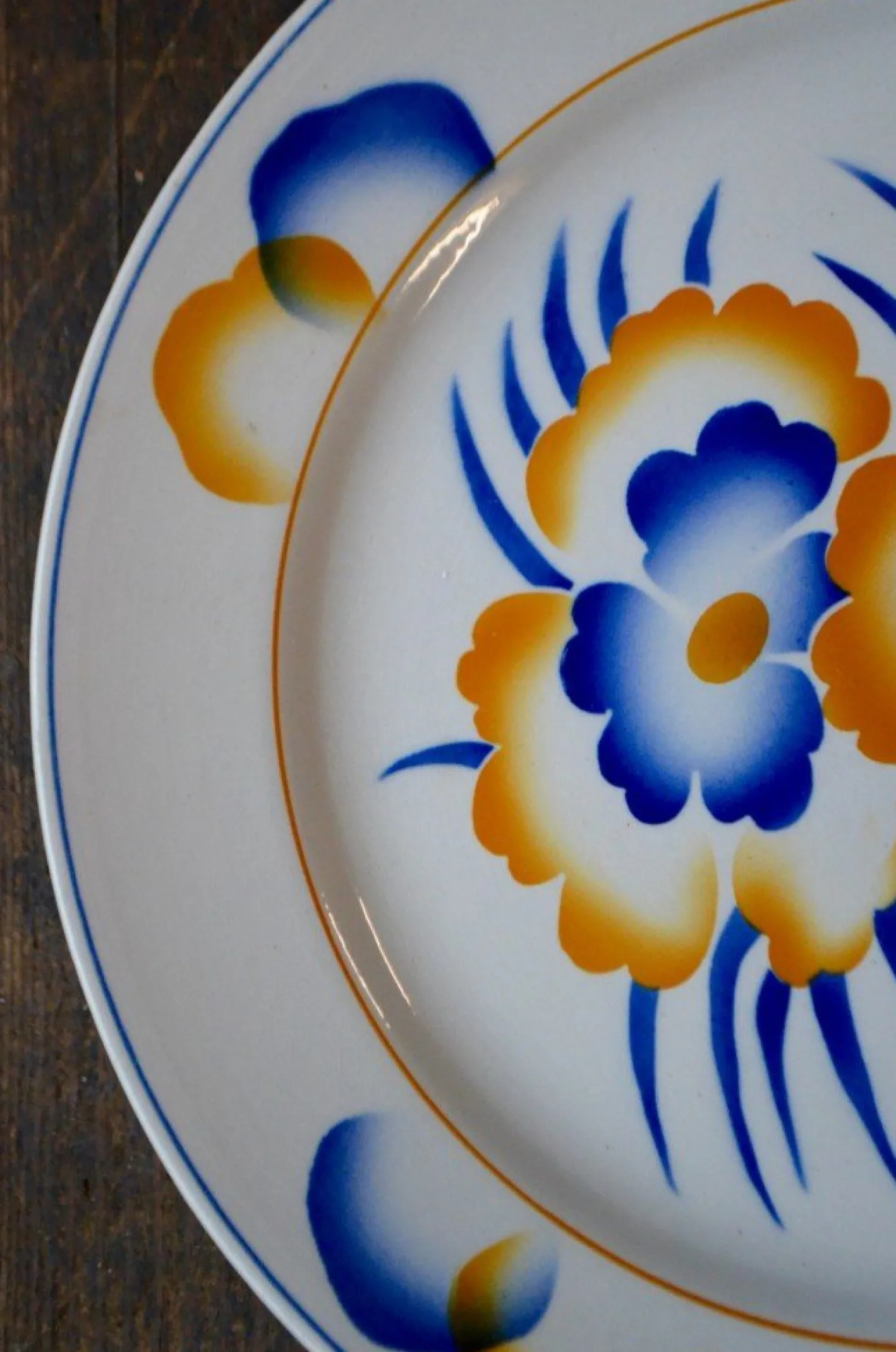 Verviers Teller von Faïencerie de Sarreguemines, 1940er, 6er Set