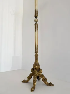 Verzierte italienische Garderobe aus Messing & Onyx-Marmor, 1960er