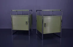 Vichr & Co. zugeschriebene Bauhaus Nachttische, 1930er, 2er Set