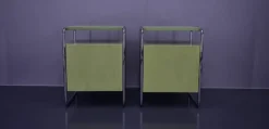 Vichr & Co. zugeschriebene Bauhaus Nachttische, 1930er, 2er Set