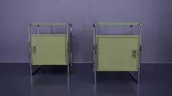 Vichr & Co. zugeschriebene Bauhaus Nachttische, 1930er, 2er Set