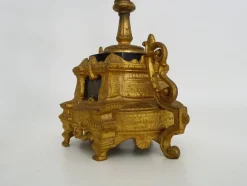 Vierarmiger Kronleuchter aus Bronze & Marmor, 1800er, 2er Set