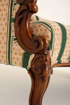 Viktorianische Chaiselongue aus Mahagoni, 1860er