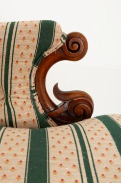 Viktorianische Chaiselongue aus Mahagoni, 1860er