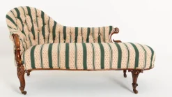 Viktorianische Chaiselongue aus Mahagoni, 1860er