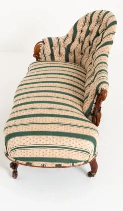 Viktorianische Chaiselongue aus Mahagoni, 1860er