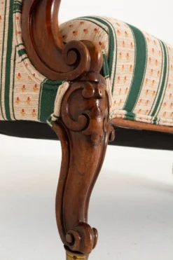 Viktorianische Chaiselongue aus Mahagoni, 1860er