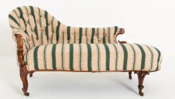 Viktorianische Chaiselongue aus Mahagoni, 1860er