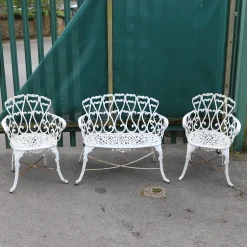 Viktorianische Gartenmöbel, 1900, 3er Set