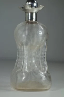 Viktorianische Karaffe aus Sterling Silber Glas von Asprey London, 1890er