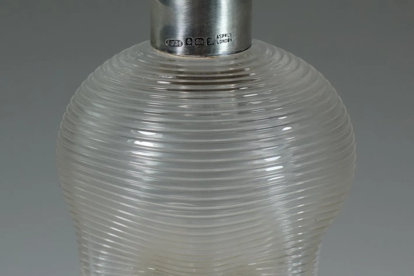 Viktorianische Karaffe aus Sterling Silber Glas von Asprey London, 1890er