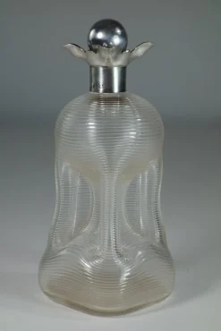 Viktorianische Karaffe aus Sterling Silber Glas von Asprey London, 1890er