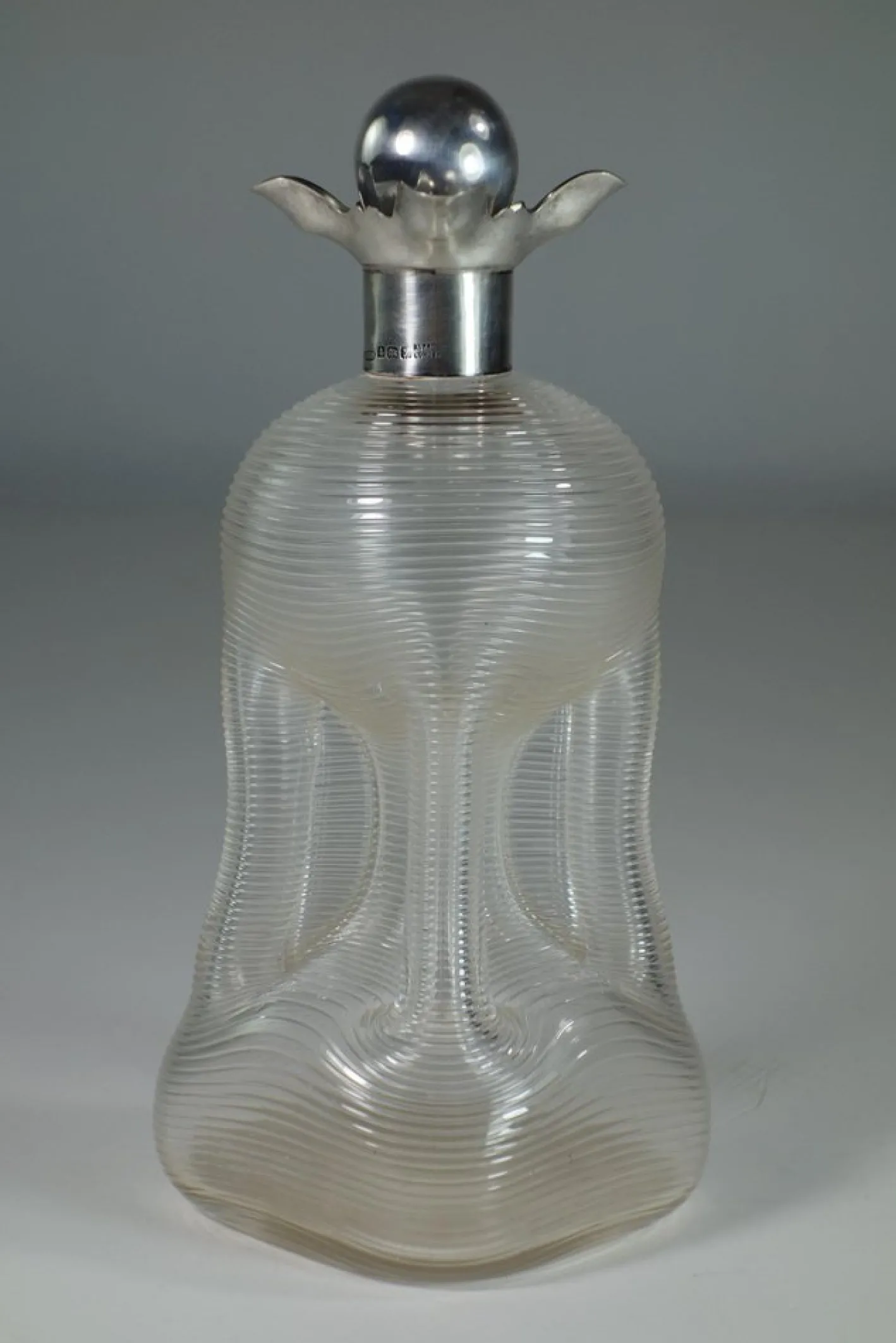 Viktorianische Karaffe aus Sterling Silber Glas von Asprey London, 1890er