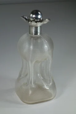 Viktorianische Karaffe aus Sterling Silber Glas von Asprey London, 1890er