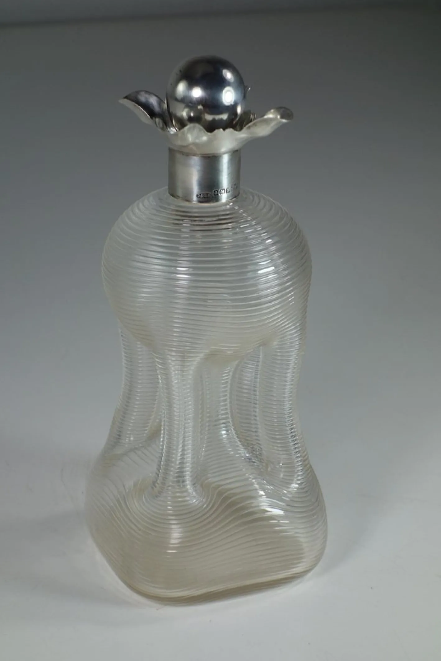 Viktorianische Karaffe aus Sterling Silber Glas von Asprey London, 1890er