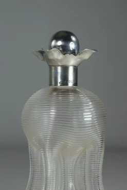 Viktorianische Karaffe aus Sterling Silber Glas von Asprey London, 1890er