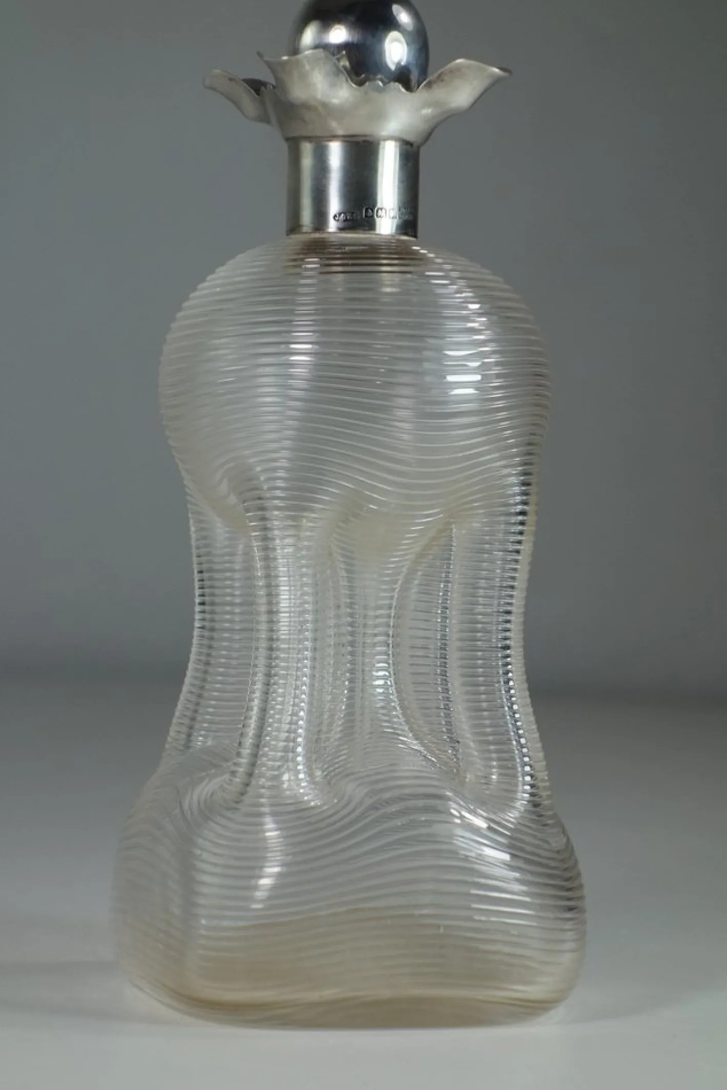 Viktorianische Karaffe aus Sterling Silber Glas von Asprey London, 1890er