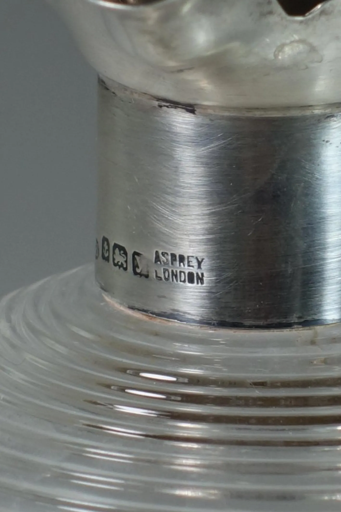 Viktorianische Karaffe aus Sterling Silber Glas von Asprey London, 1890er