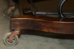 Viktorianischer Chesterfield Schaukelsessel aus Leder von Harringtons