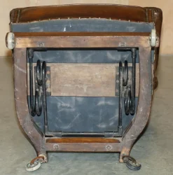 Viktorianischer Chesterfield Schaukelsessel aus Leder von Harringtons