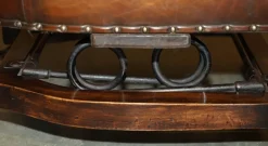 Viktorianischer Chesterfield Schaukelsessel aus Leder von Harringtons