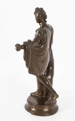 Viktorianischer Künstler, Antike Skulptur des griechischen Gottes Apollo, 19. Jh., Bronze