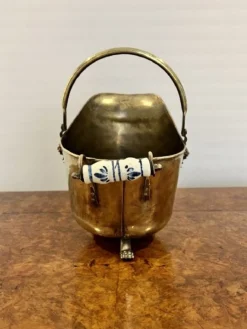Viktorianischer Kohlenkessel aus Messing, 1860er