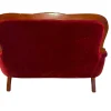 Viktorianischer Loveseat Miniatur in Rotem Samt
