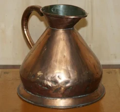 Viktorianischer punzierter 2 Gallonen Kupfer & Messing Krug