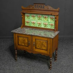 Viktorianischer Waschtisch aus Nussholz, 1890er
