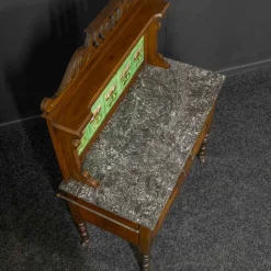 Viktorianischer Waschtisch aus Nussholz, 1890er