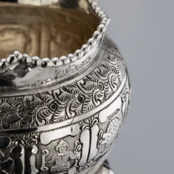 Viktorianische Salze & Löffel aus massivem Silber, 19. Jh., London, 1870er, 6er Set