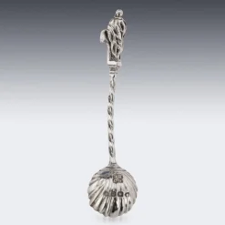 Viktorianische Salze & Löffel aus massivem Silber, 19. Jh., London, 1870er, 6er Set