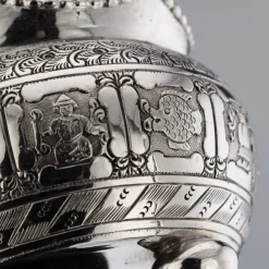 Viktorianische Salze & Löffel aus massivem Silber, 19. Jh., London, 1870er, 6er Set