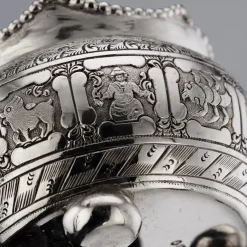 Viktorianische Salze & Löffel aus massivem Silber, 19. Jh., London, 1870er, 6er Set