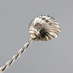 Viktorianische Salze & Löffel aus massivem Silber, 19. Jh., London, 1870er, 6er Set