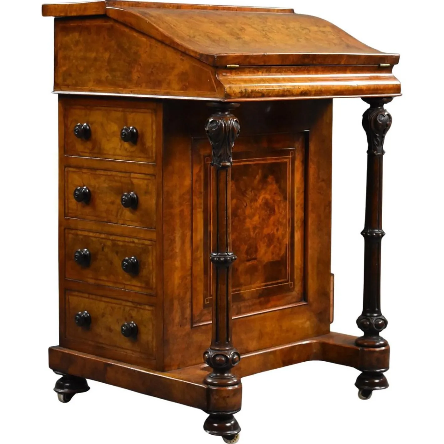 Viktorianisches Davenport aus Wurzelholz, 1860er