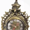 Viktorianische Tischuhr aus Messing & Kunstglas, spätes 19. Jh